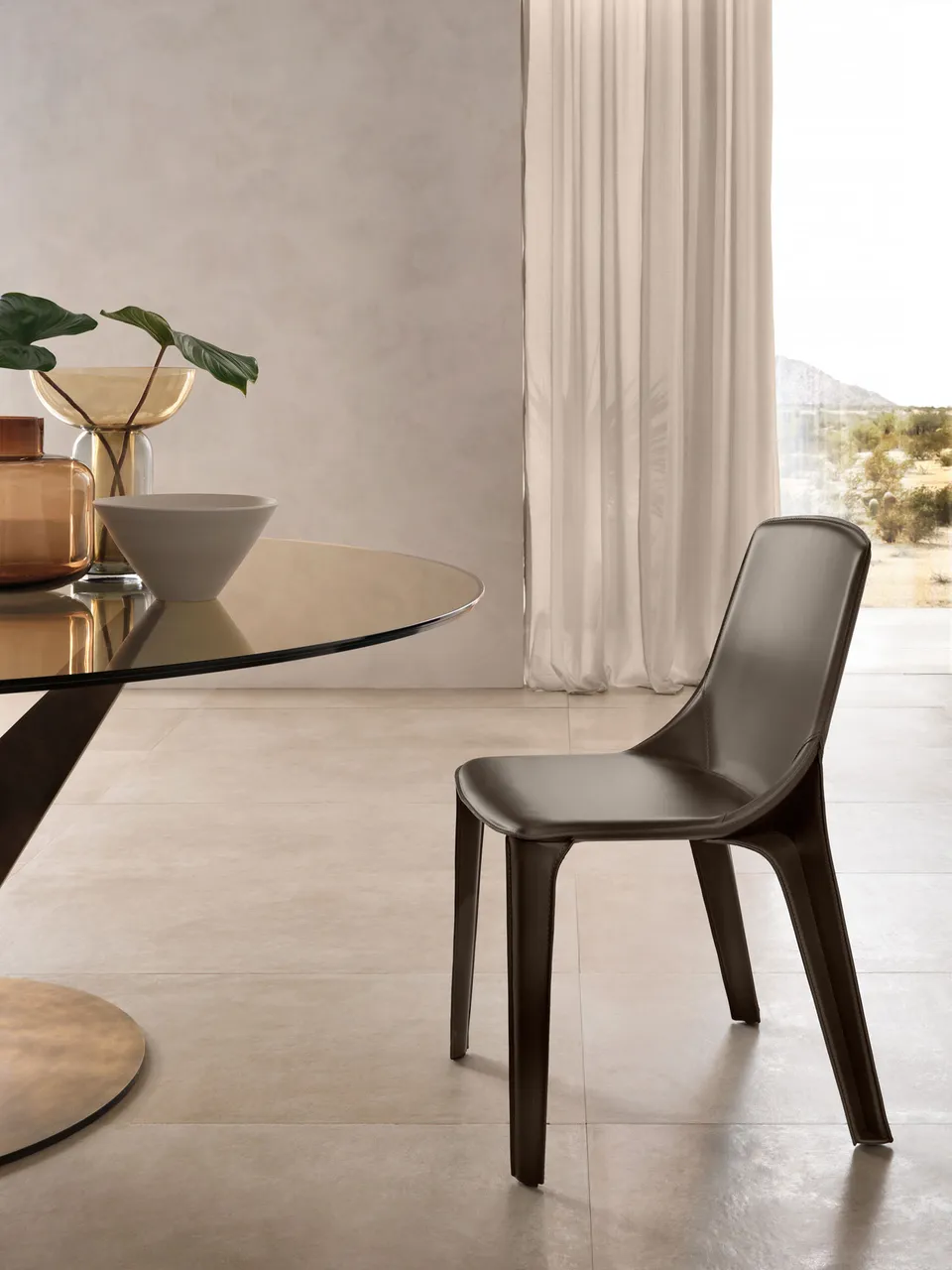 כיסא מרופד עור Callas של FIAM Italia — תמונה 5