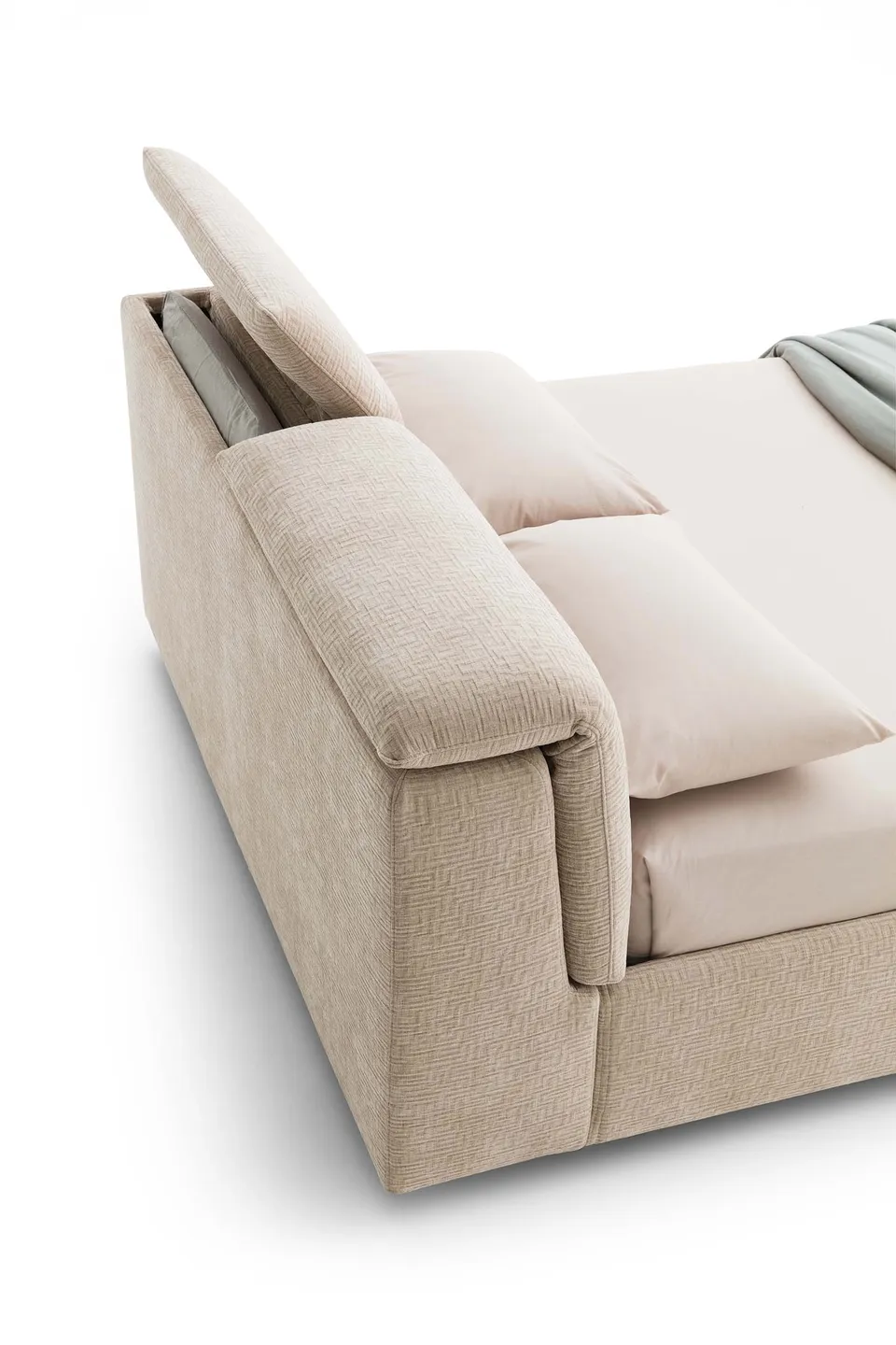 מיטה מרופדת עם משענות ראש מתכווננות Apollo של LeComfort — תמונה 3