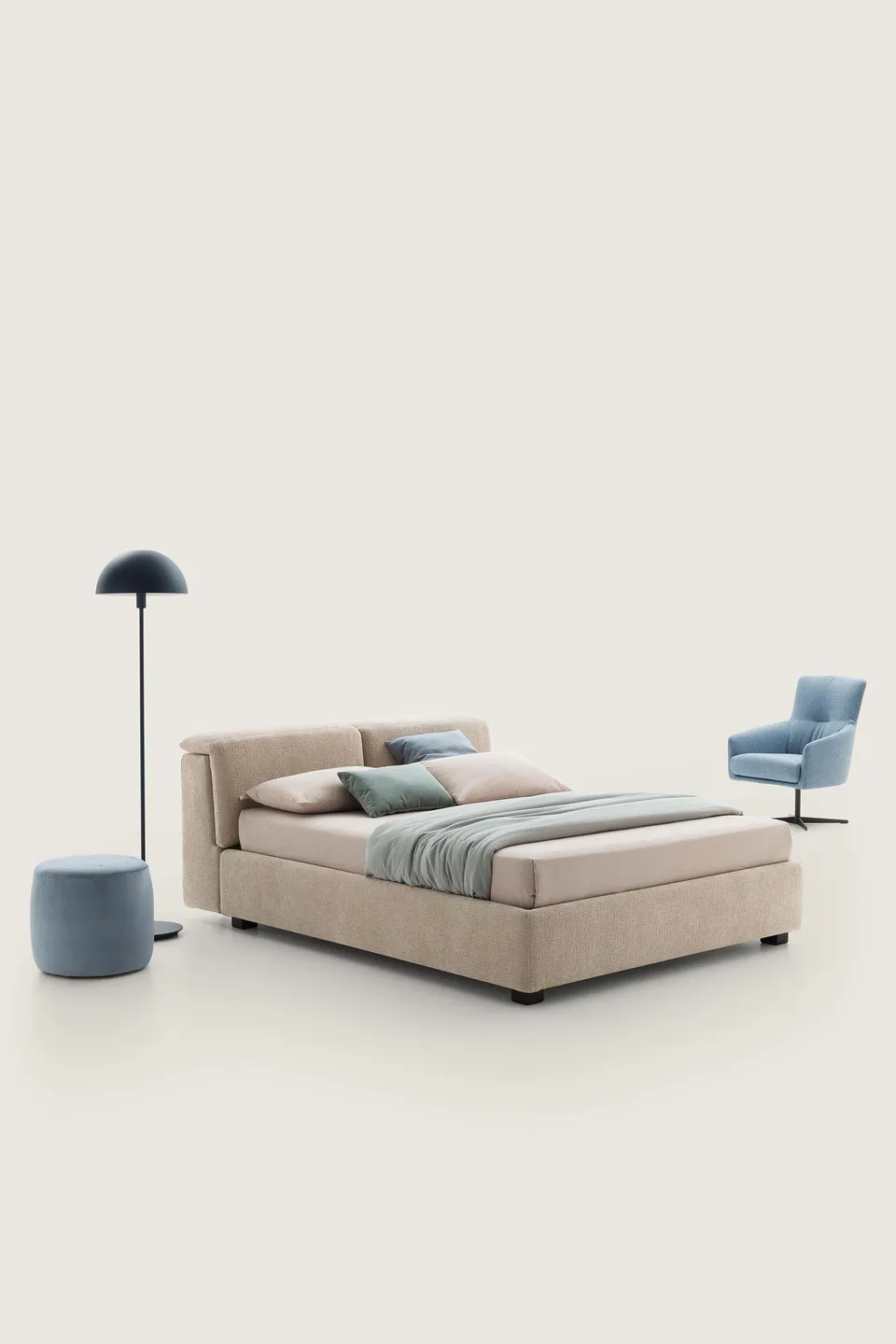 מיטה מרופדת עם משענות ראש מתכווננות Apollo של LeComfort — תמונה 4