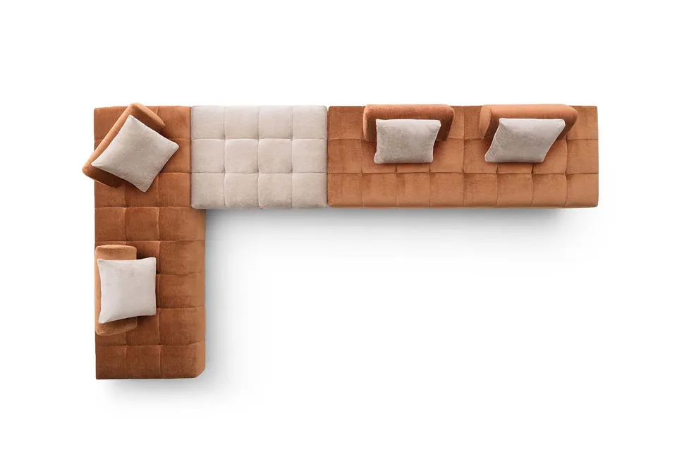 ספה מודולרית בתפירת קווילט Bowie light של LeComfort — תמונה 2