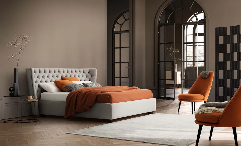 מיטה מרופדת עם כנפיים Caravaggio של LeComfort — תמונה 2