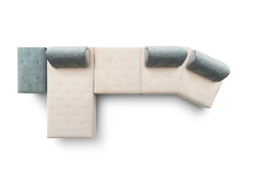 ספה מודולרית בתפירת קווילט Houston light של LeComfort