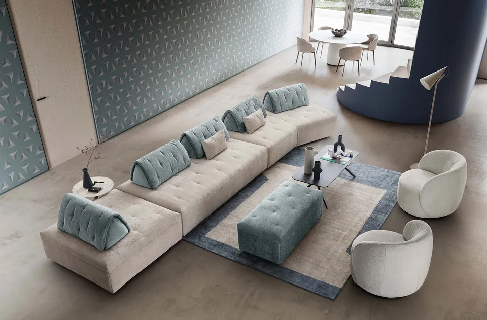 ספה מודולרית בתפירת קווילט Houston של LeComfort — תמונה 7