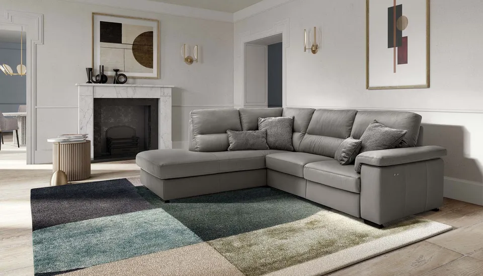 ספה פינתית עם ריקליינר חשמלי Jaro של LeComfort — תמונה 3