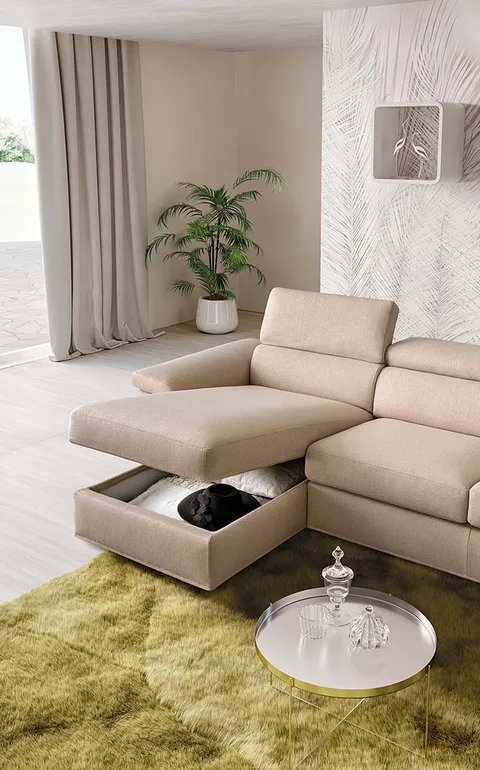 ספה פינתית עם תא אחסון Pieris של LeComfort — תמונה 5