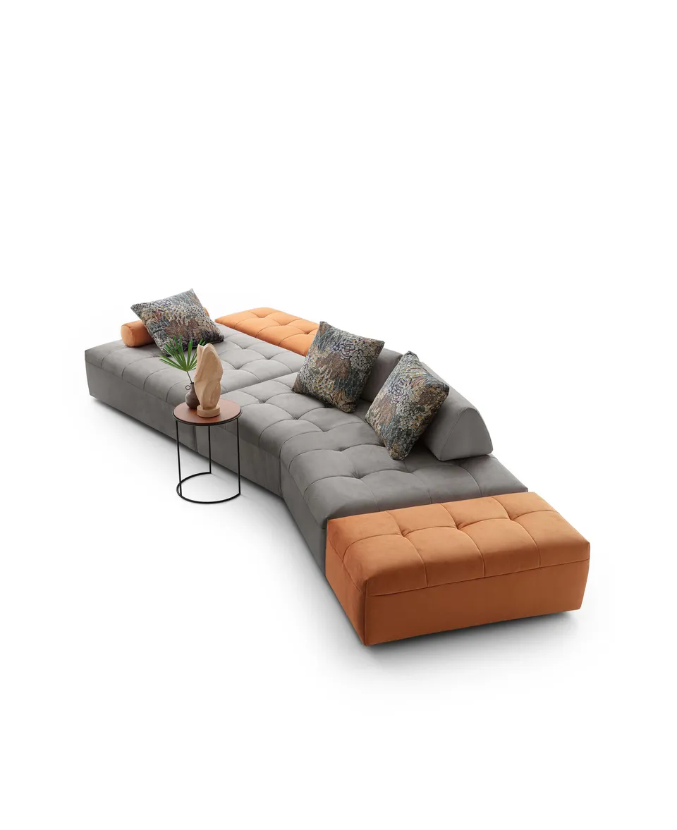 ספה מודולרית בתפירת קווילט Reed light של LeComfort — תמונה 8