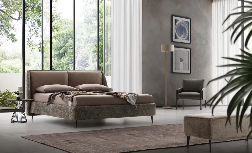 מיטה מרופדת עם כנפיים Timoty של LeComfort