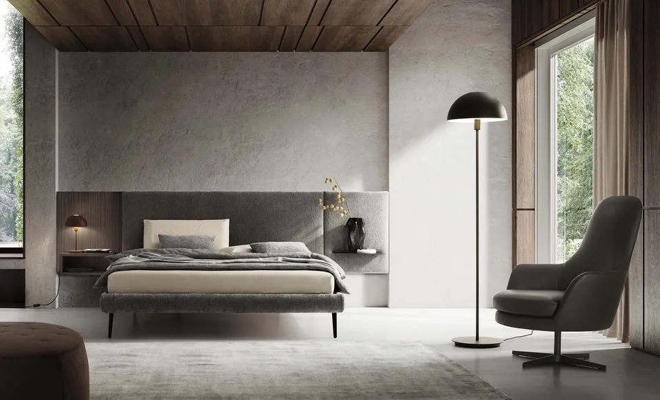 מיטה עם ראש מיטה מודולרי Wall של LeComfort — תמונה 2