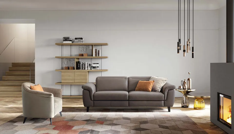 ספה פינתית עם ריקליינר חשמלי Zeno של LeComfort — תמונה 5