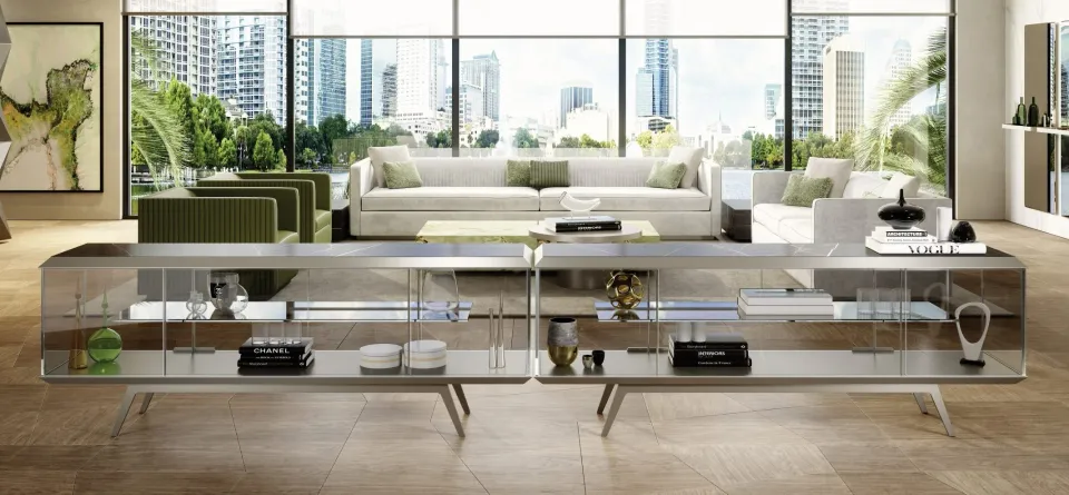מזנון London של Reflex Angelo, שיבוץ Marmoreflex ותאורת LED
