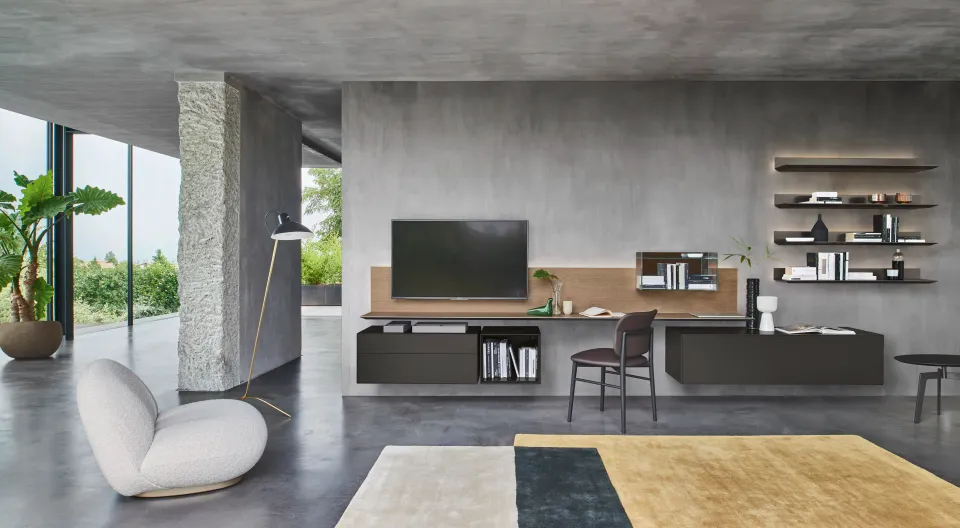 משטח טלוויזיה צמוד קיר Super TV Base של Sangiacomo