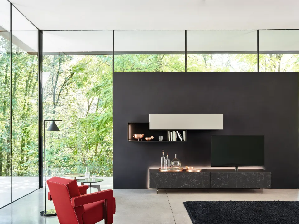 זרוע טלוויזיה מסתובבת Vesa TV Unit של Sangiacomo על יחידת Domino