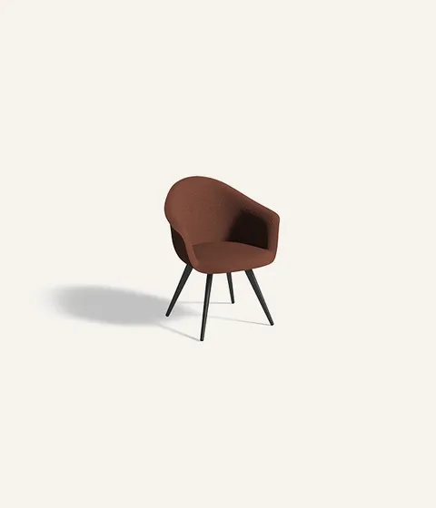 כיסא מרופד עם משענות יד Dama של Sovet Italia