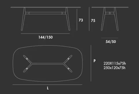 שולחן אוכל בצורה אורגנית Lewood Shaped 01 של Sovet Italia — תמונה 6