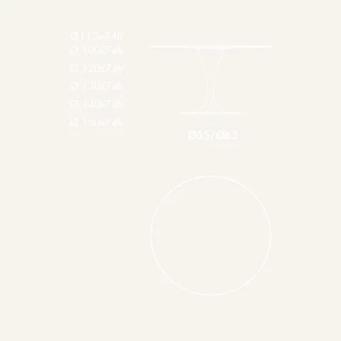 שולחן אוכל עגול Flûte Round של Sovet Italia — תמונה 8