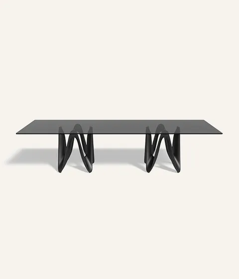 שולחן אוכל עם שני בסיסים Lambda Two Bases של Sovet Italia
