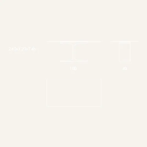 שולחן אוכל עם משטח עץ Palace Wood של Sovet Italia — תמונה 8