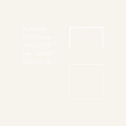שולחן אוכל מרובע Slim Square של Sovet Italia — תמונה 11