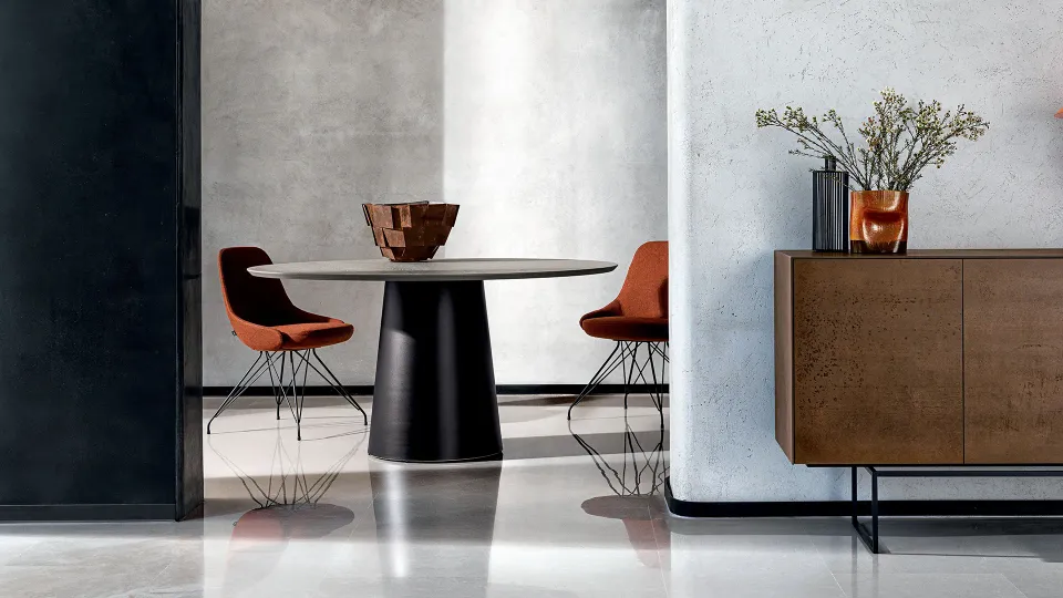 שולחן עגול עם משטח עץ Totem Wood של Sovet