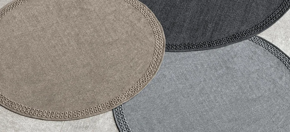 שטיח חוץ עגול Round Fabric Quadro של Talenti
