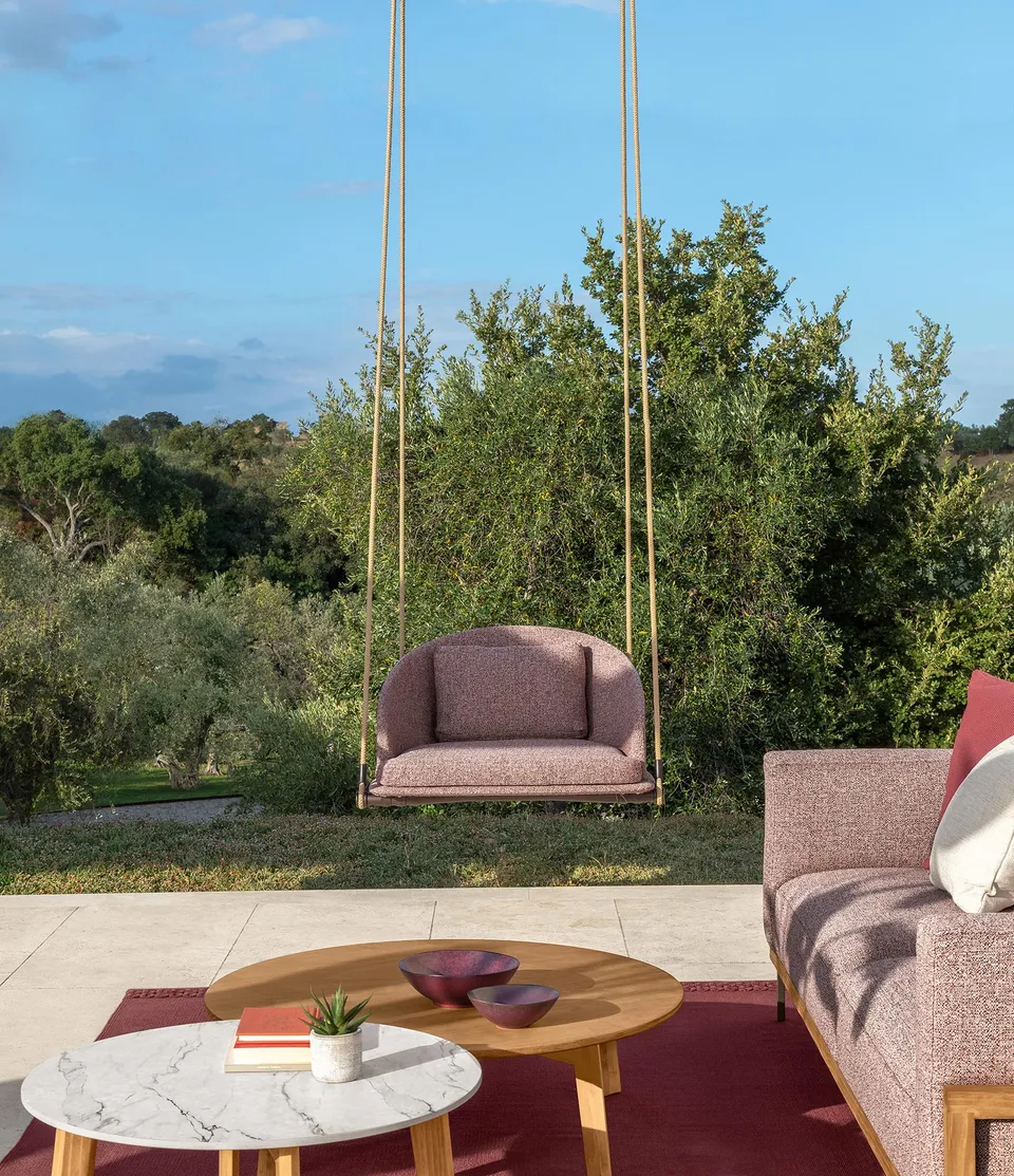 כיסא תלוי לחוץ CleoSoft Wood Swing של Talenti — תמונה 2