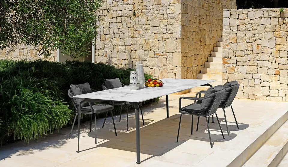 שולחן אוכל מלבני Cruise//Alu 250×100 של Talenti