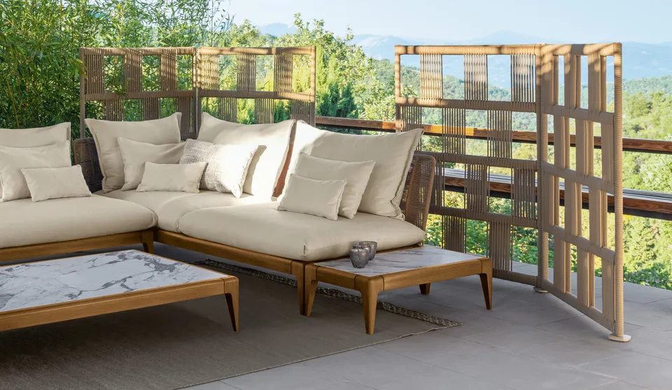שולחן קפה צר Cruise//Teak 45×90 של Talenti