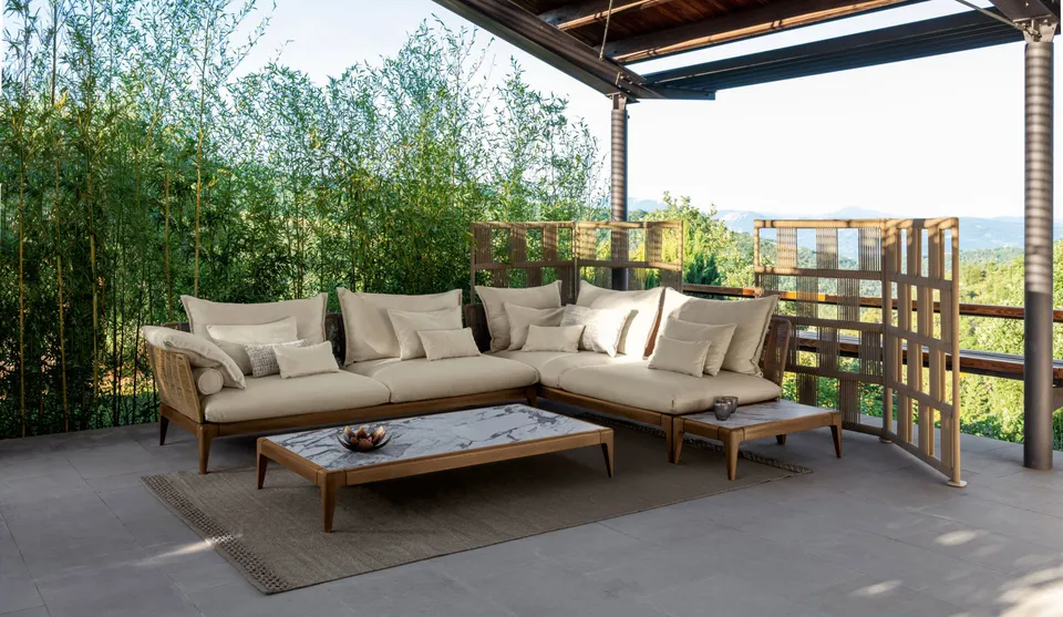 ספה תלת־מושבית Cruise Teak של Talenti — תמונה 6