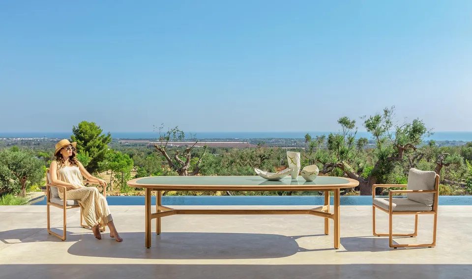 שולחן אוכל נמוך Jun 140×120 של Talenti — תמונה 6