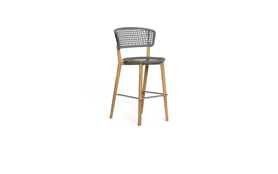 כיסא בר מעץ טיק Moon Teak של Talenti