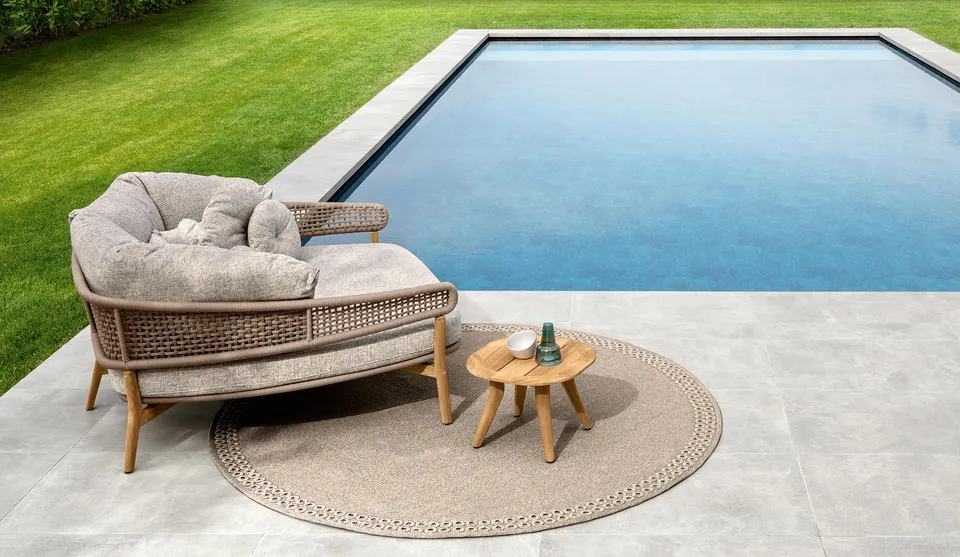 שולחן צד מרובע Moon//Teak 45×45 של Talenti מעץ טיק