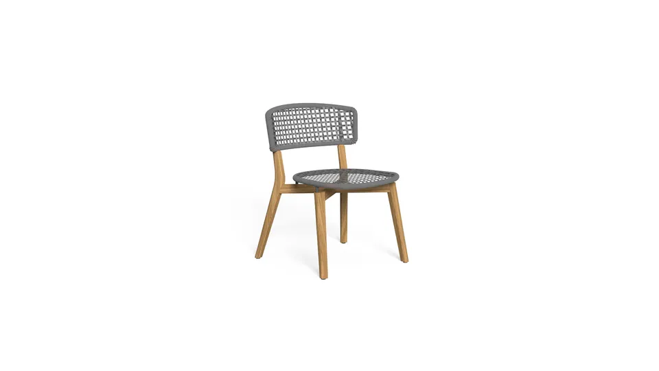 כיסא אוכל מעץ טיק Moon Teak של Talenti