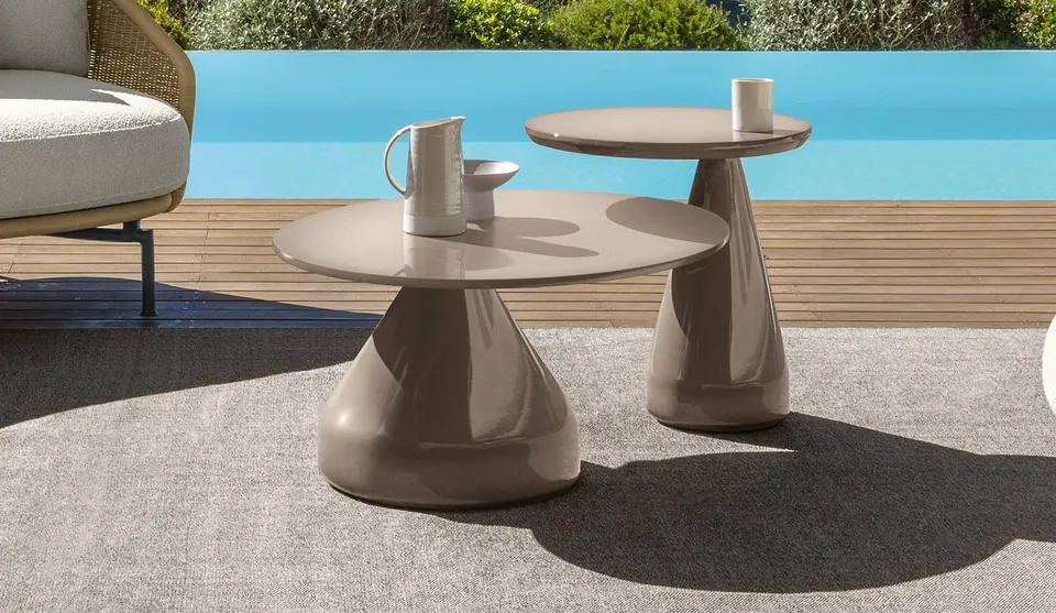 שולחן קפה Plaza 80×65 של Talenti בגימור מבריק