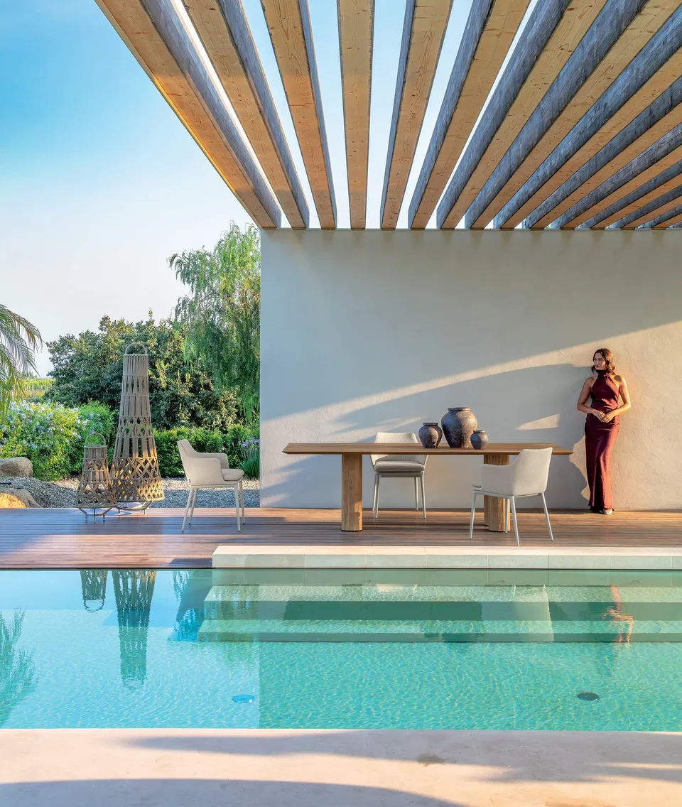 שולחן אוכל מעץ Accoya Salinas Accoya 260×110 של Talenti — תמונה 2